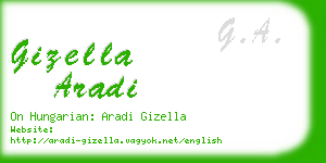 gizella aradi business card